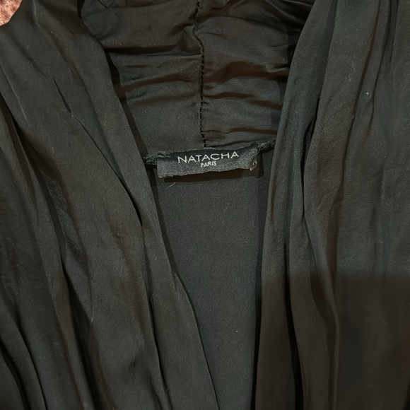 Natacha Paris Black Silk Top - Picture 4 of 5